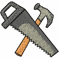 Construction Tools Embroidery Design 9 Construction Tools Embroidery Design 9